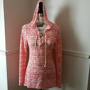 Peach hooded sweater